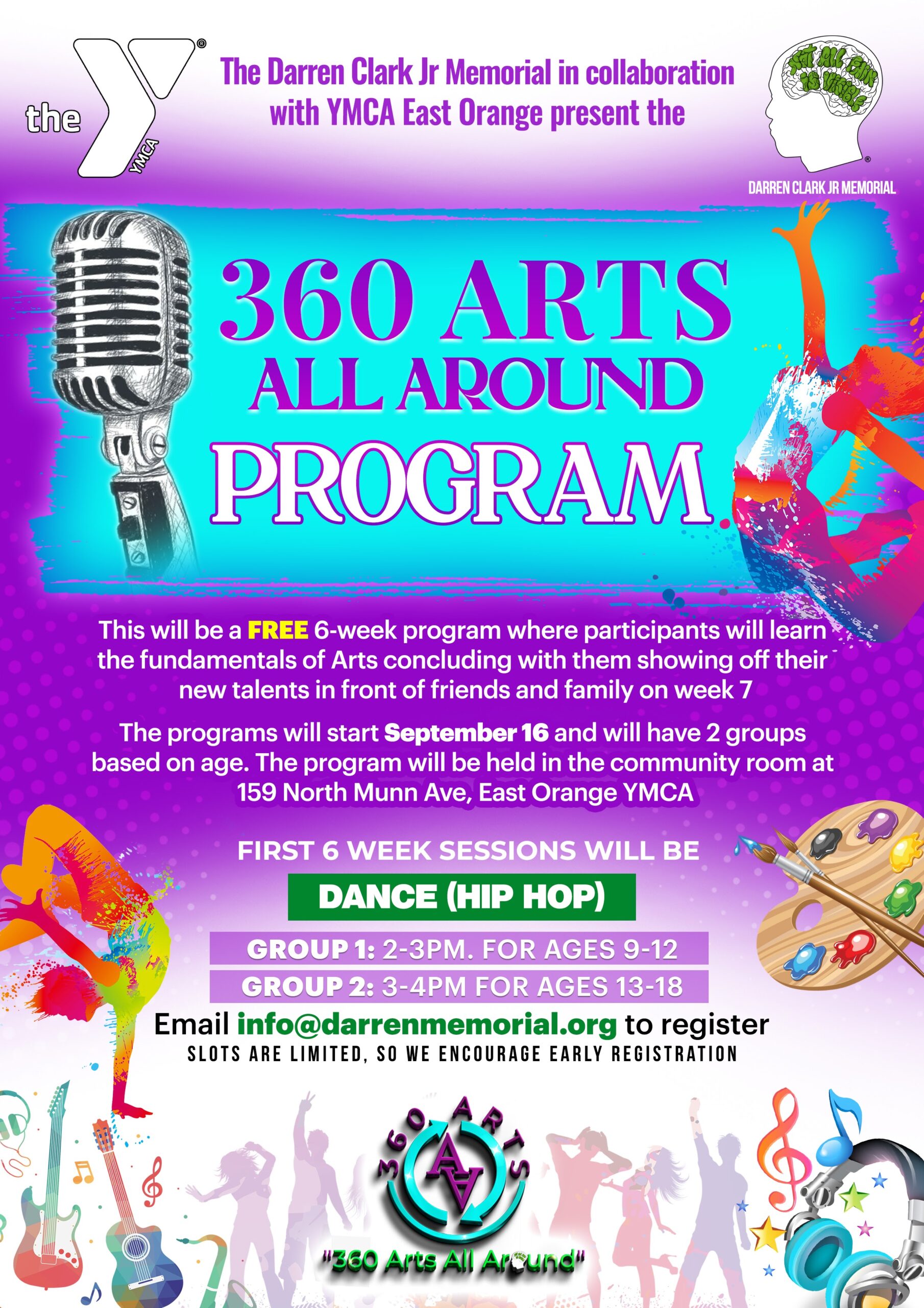 360 Arts Youth Program Flyer